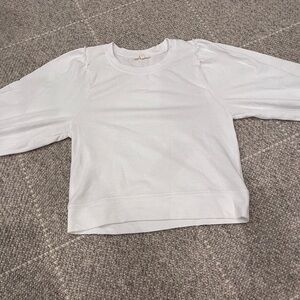 Splendid White Puff Shoulder Long Sleeve